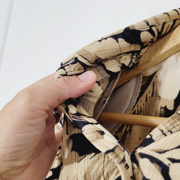 Alfred Dunner Vintage Hawaiian Short Sleeve Blouse Pads Top Button Front Retro - Picture 7 of 12